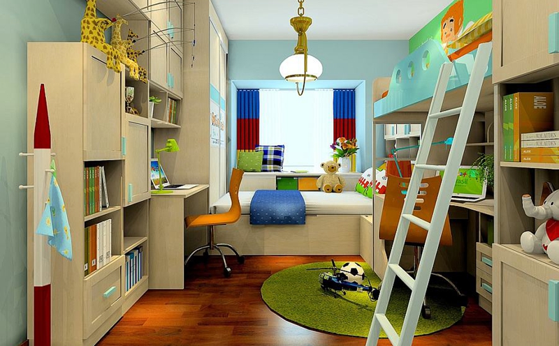 兒童房定制榻榻米，星空梵高全屋定制