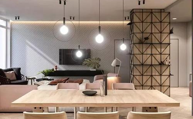 全屋定制家具利用屋內(nèi)的梁和柱，星空梵高全屋定制