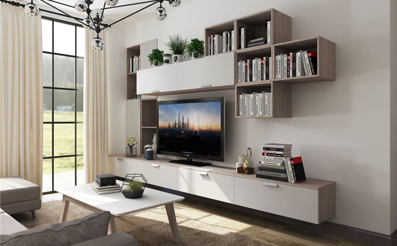 現代風格定制電視柜要如何選擇，現代風格定制電視柜搭配的注意事項